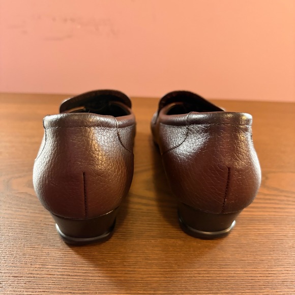 SAS Tripad Comfort Loafers Womens 8.5 M Burgundy Leather Wedge Slip On Shoes USA - Picture 6 of 9